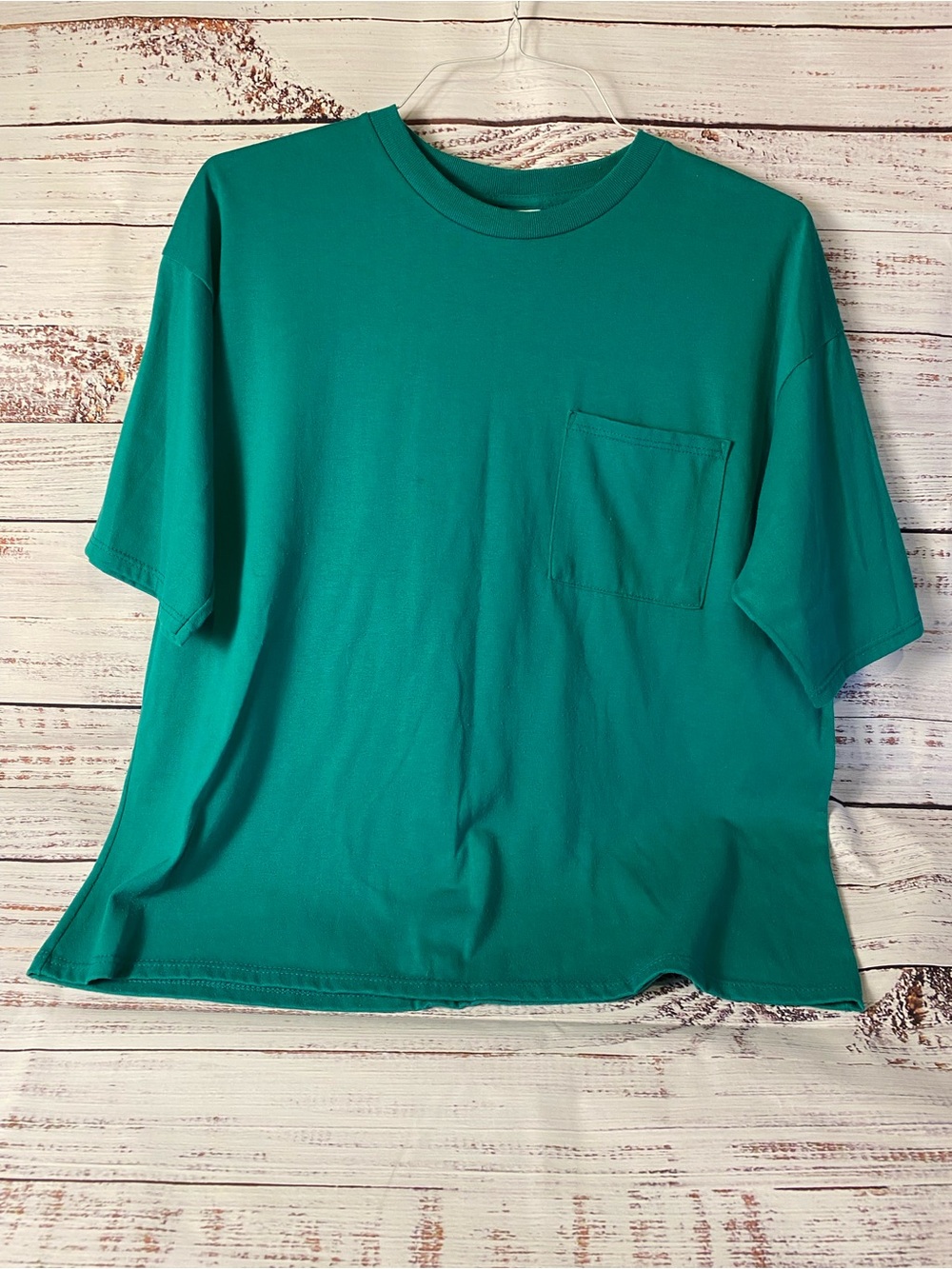 Men's Short-Sleeve Pocket Tee - Teal Green Sz-XL